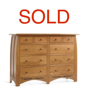 10 Drawer Dresser Hand Made Amish W/O Mirror