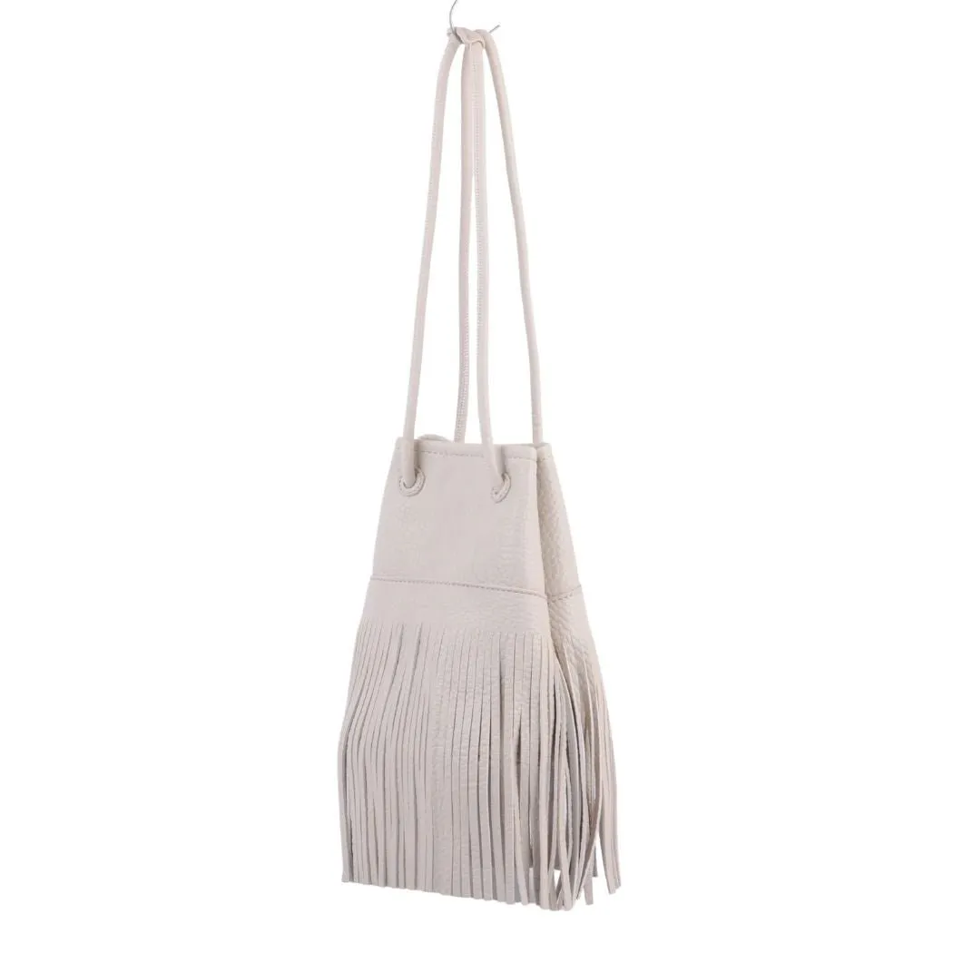 1498 - Faux Leather Fringe Bag
