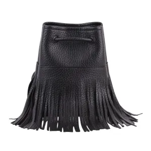 1498 - Faux Leather Fringe Bag