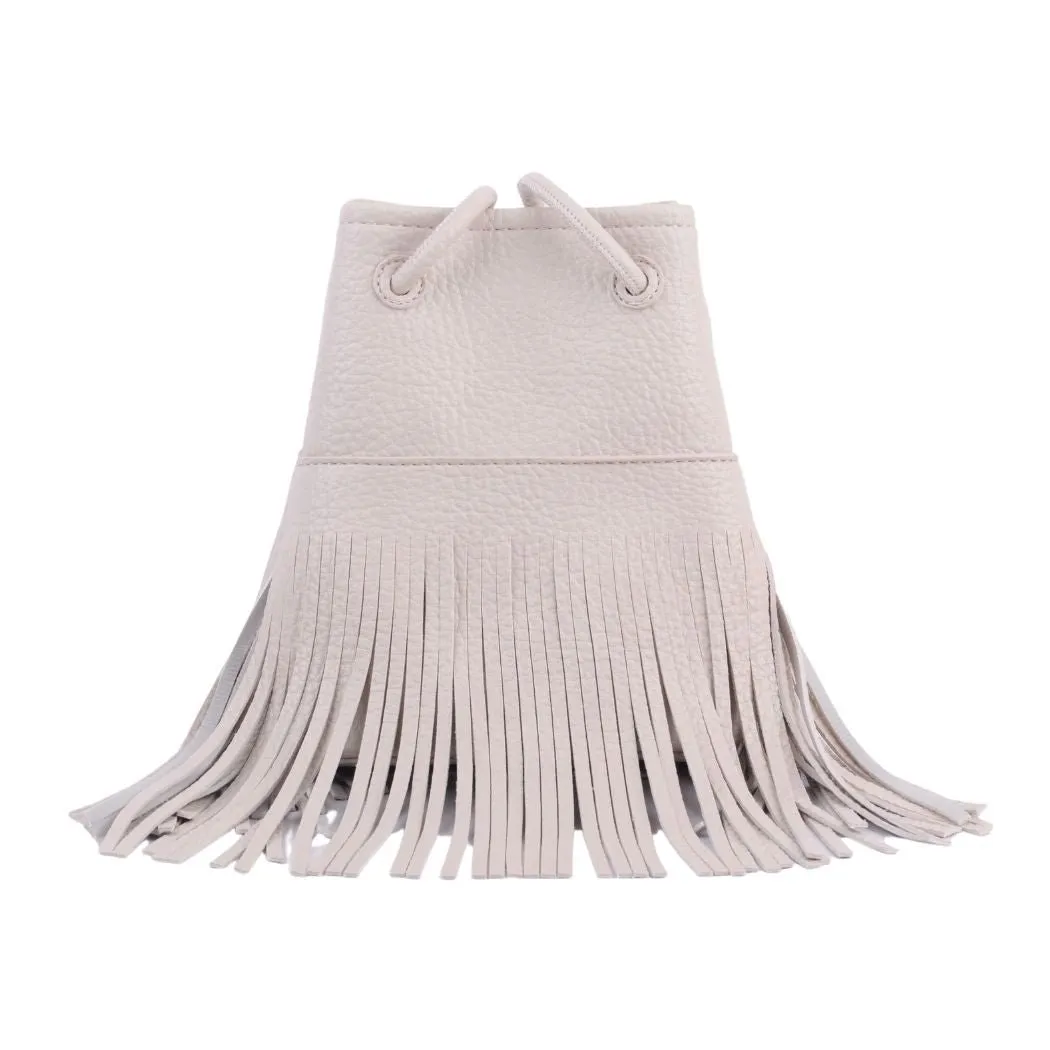 1498 - Faux Leather Fringe Bag