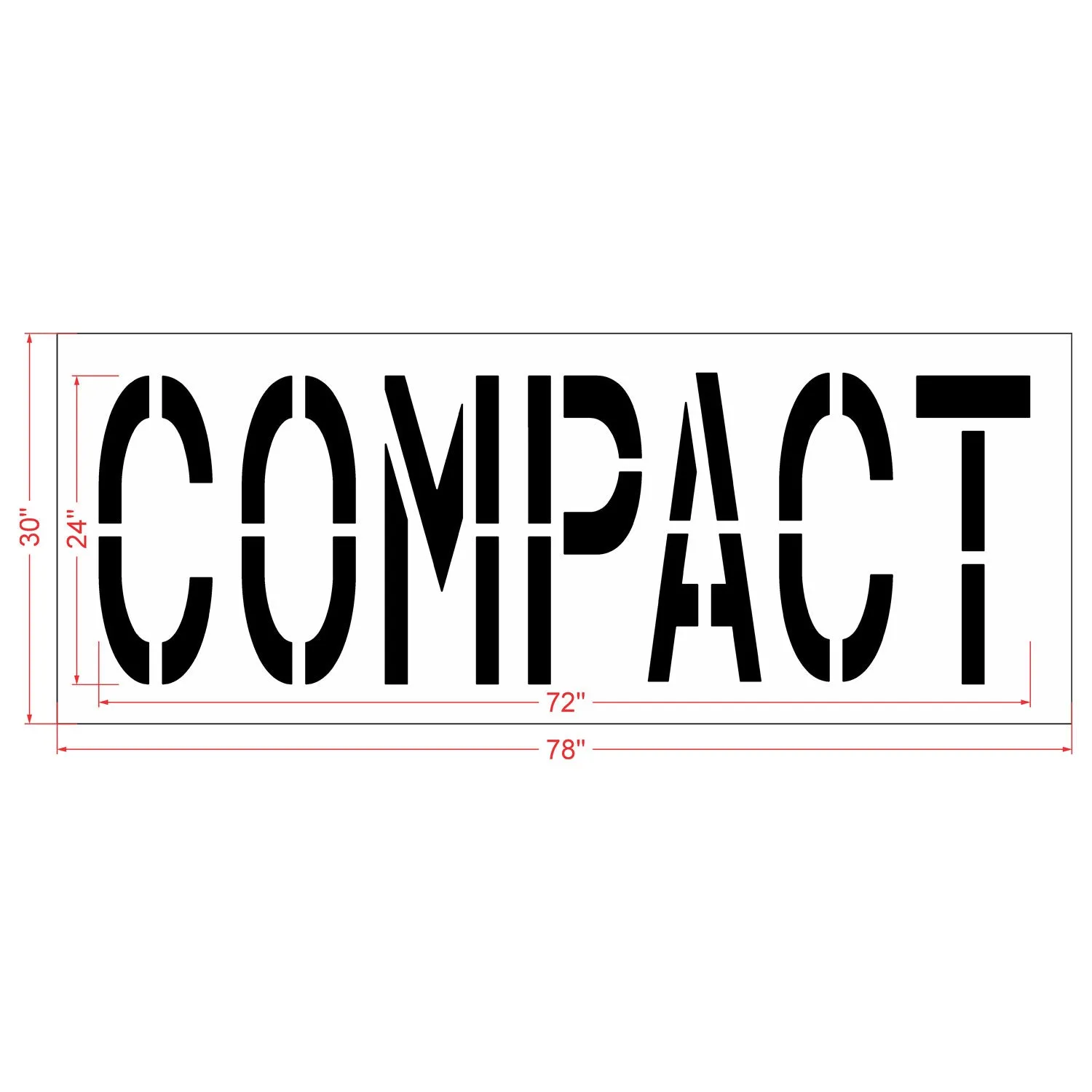 24" COMPACT Stencil