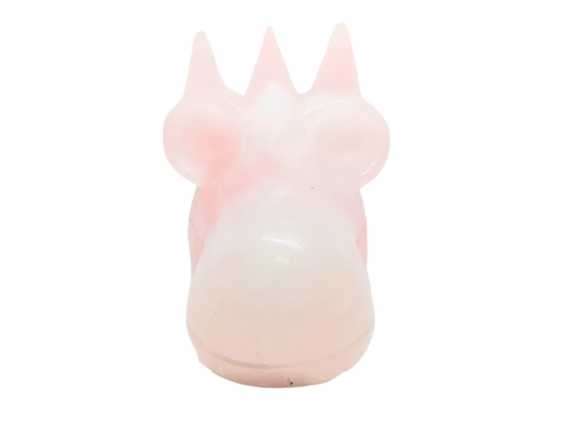3.2lbs Rose Crystal Quartz Dragon Head