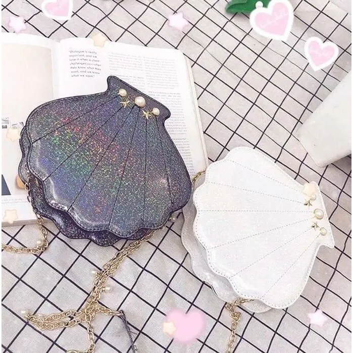 4 Colors Beach Cute Mermaid Sheel Shoulder Bag SP1812367