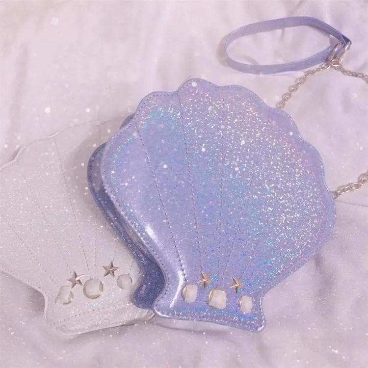 4 Colors Beach Cute Mermaid Sheel Shoulder Bag SP1812367