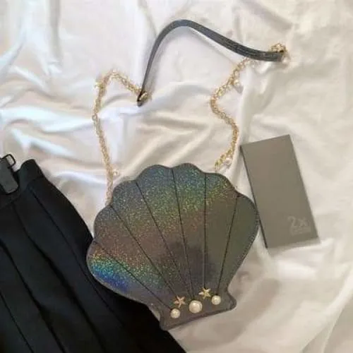 4 Colors Beach Cute Mermaid Sheel Shoulder Bag SP1812367