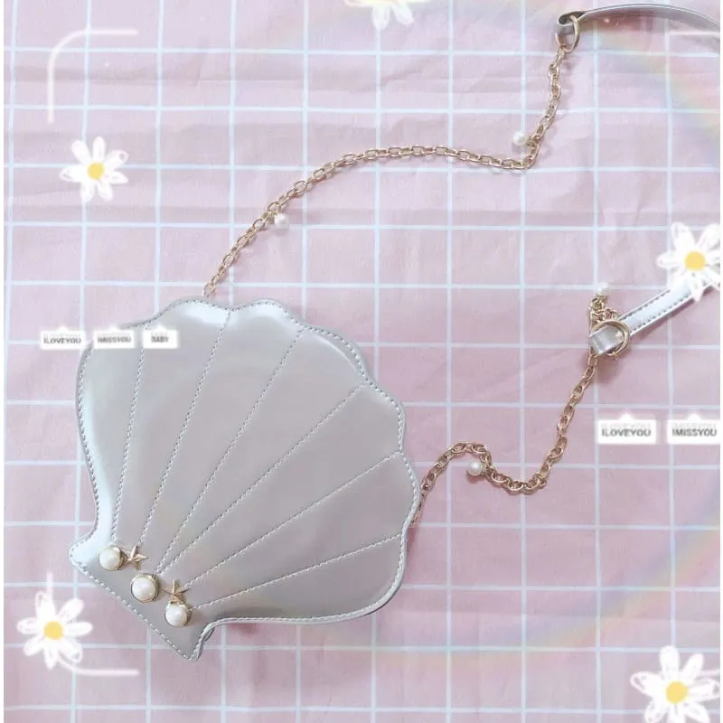 4 Colors Beach Cute Mermaid Sheel Shoulder Bag SP1812367