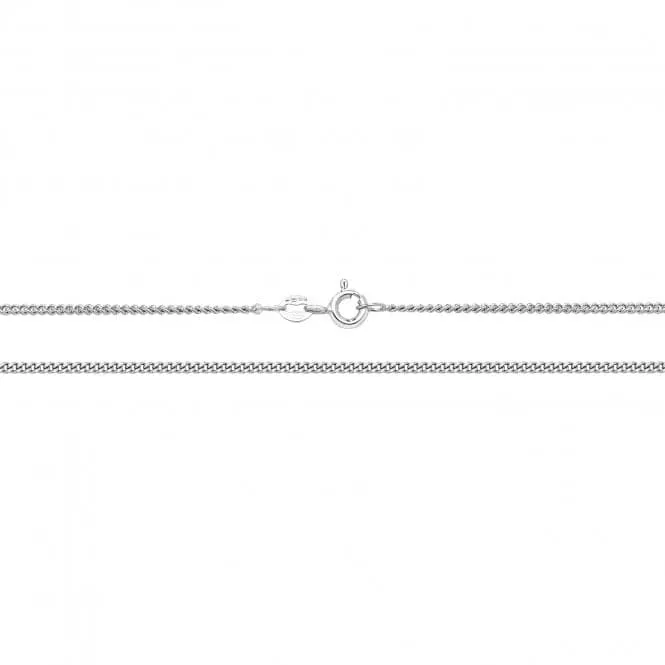 9ct White Gold Close Curb Chain CH162W