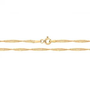 9ct Yellow Gold Lightweight Singapore Hollow Chain