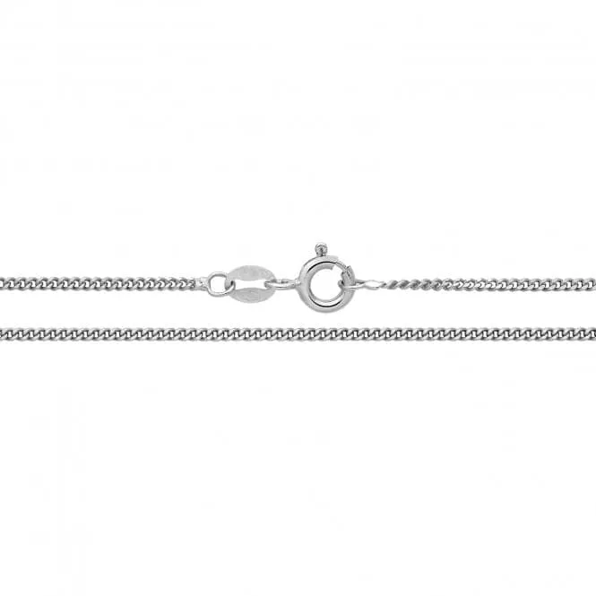 Acotis Silver Chain Fine Curb Rhodium Plated G1058rh