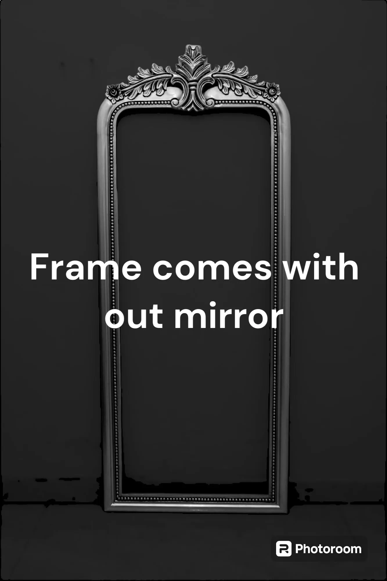 AESTHETIC DECORSize 6 * 2.5 ft Wooden Carved Wall Mirror Frame Solid Wood, gold antique Finish | with Out Mirror |