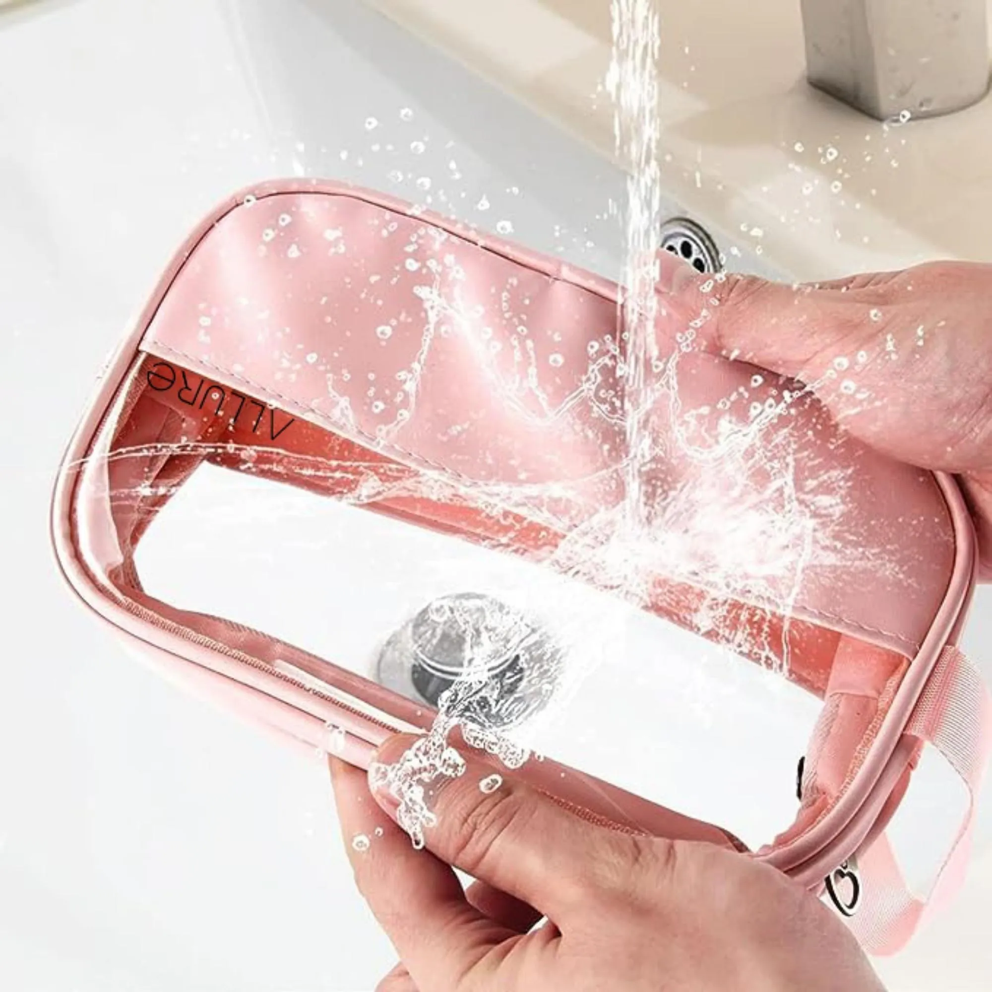 AllureToiletry Bag Pink - Pack of 3