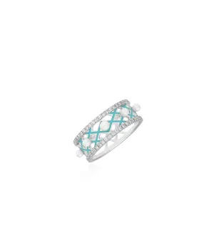 Alma Aqua Mini Ring
