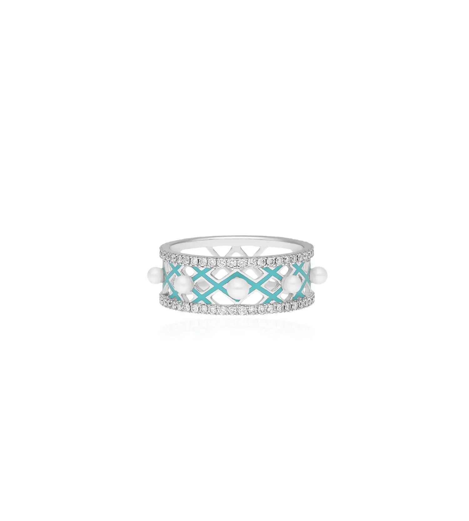 Alma Aqua Mini Ring