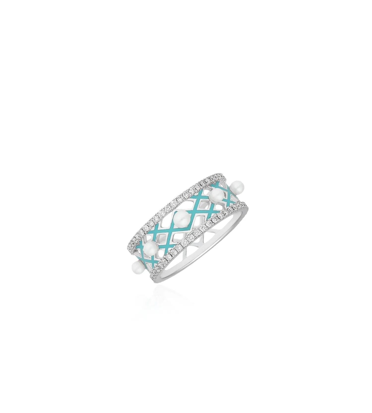 Alma Aqua Mini Ring