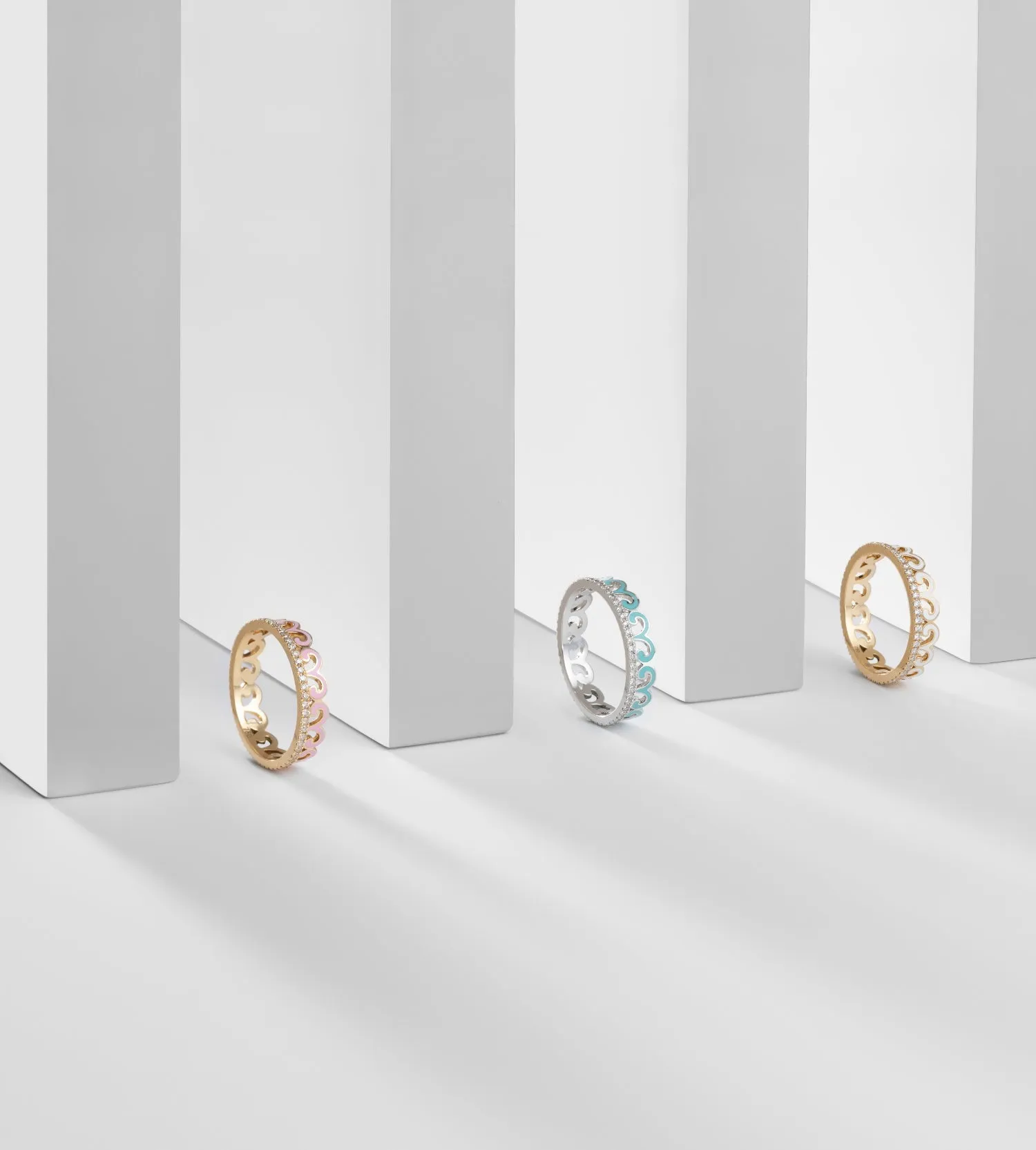 Alma Aqua Scroll Ring