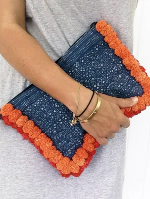 Almighty Love Pompom Clutch (Orange/Red)