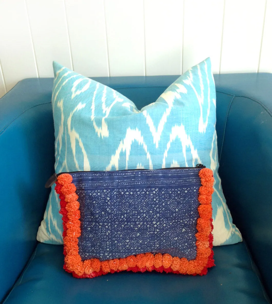 Almighty Love Pompom Clutch (Orange/Red)