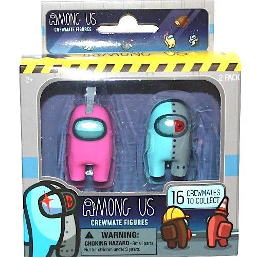 Among Us Crewmate Figures 2"  Pink & Blue/Grey