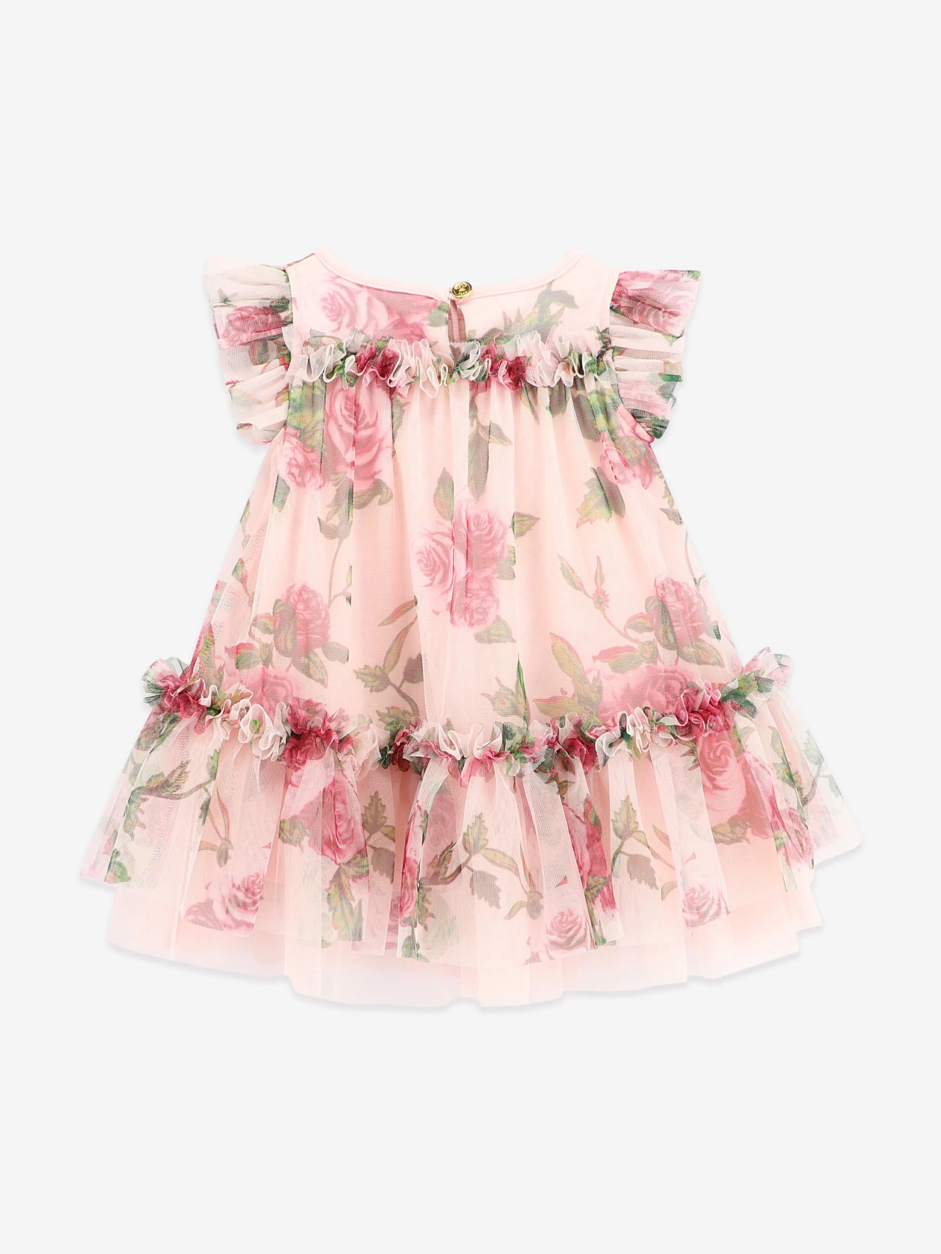 Angels Face Baby Girls Roses Tulle Dress in Pink