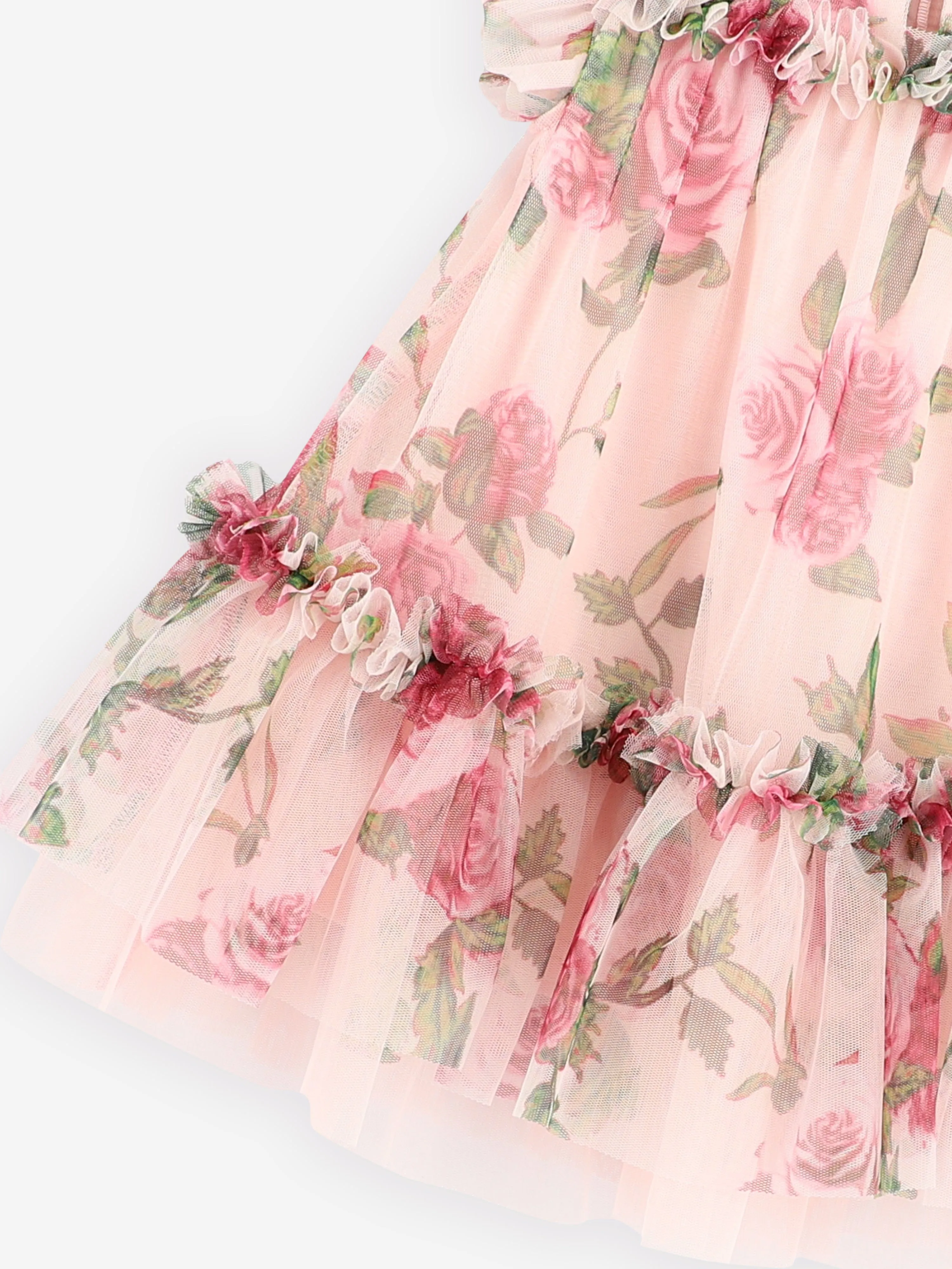 Angels Face Baby Girls Roses Tulle Dress in Pink