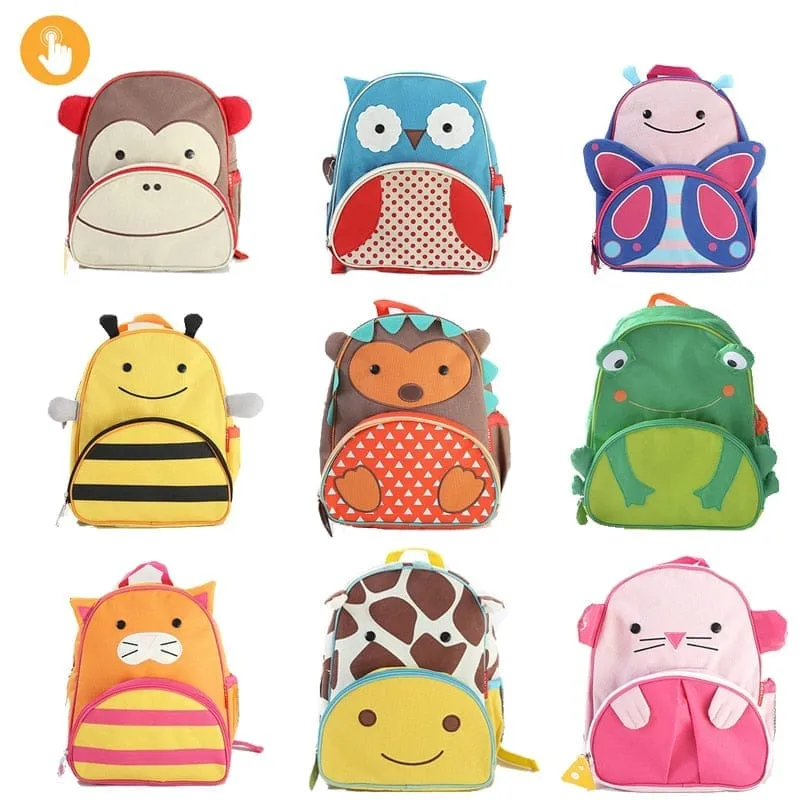 Animal Prints Kids Cartoon Animals Backpack