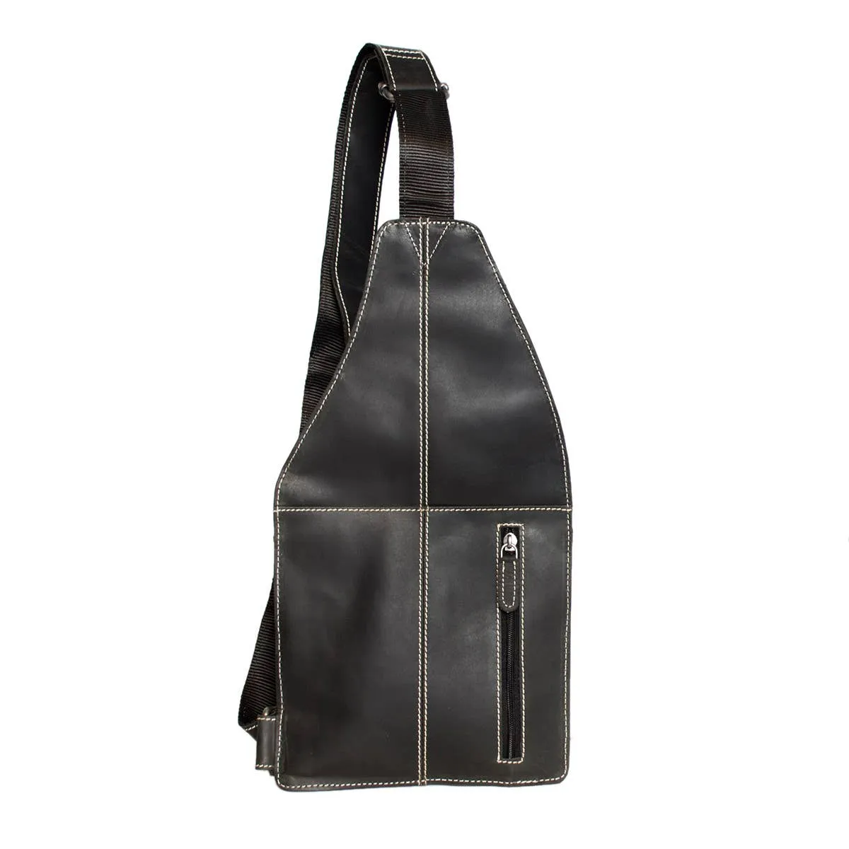 Arrigo Crossbody Shoulder Bag Buffalo Leather - Sort