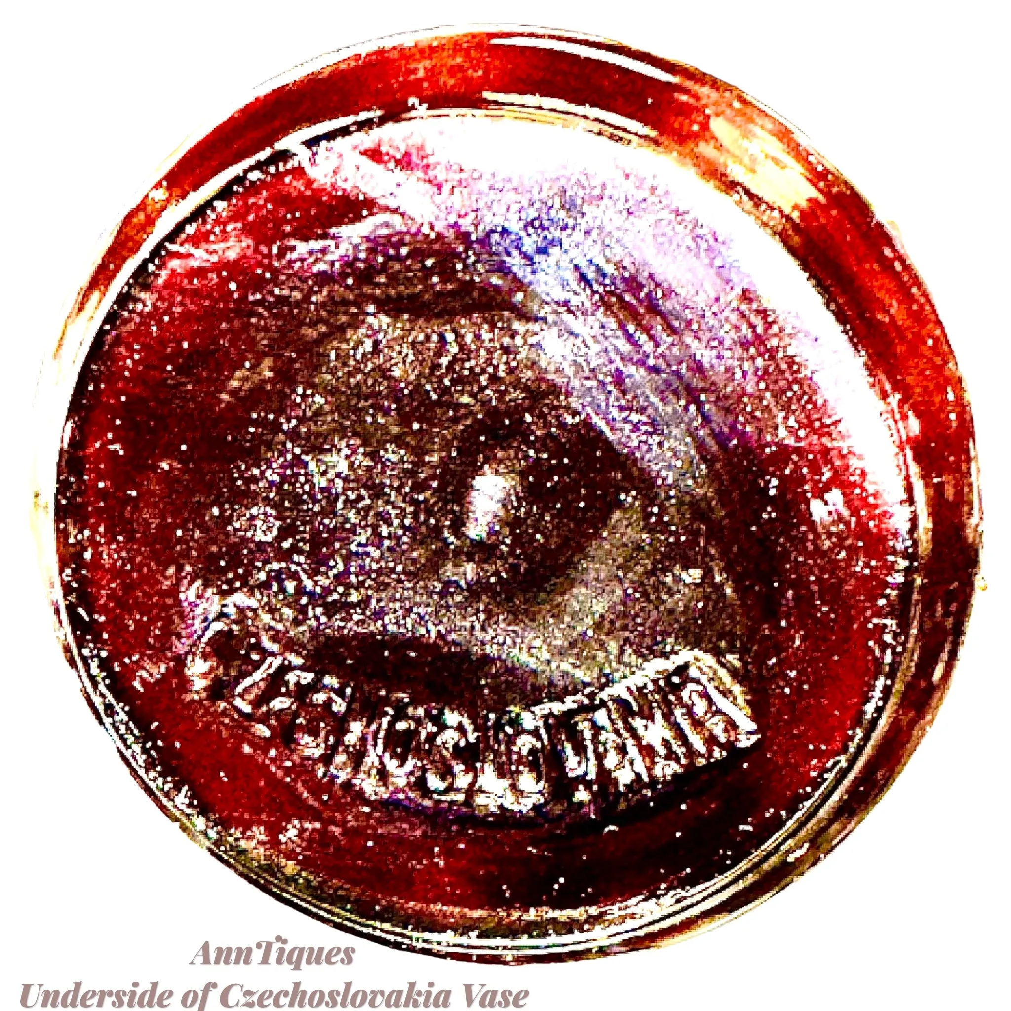 Art Glass Antique Marked Czechoslovakia