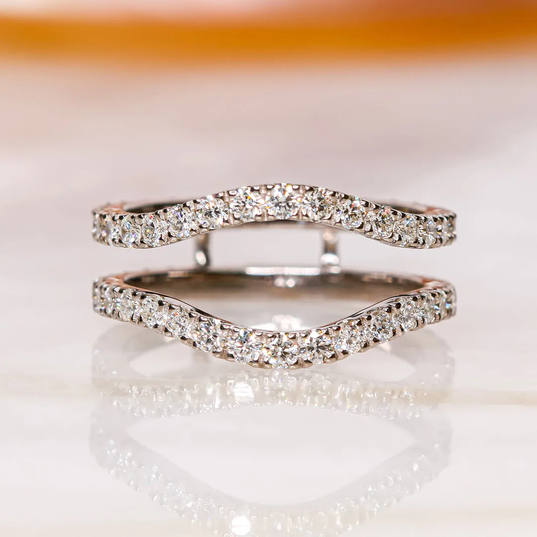 Aura Halo with Accents Natural Princess Cut  Diamond Engagement Set