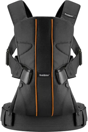 BabyBjorn Baby Carrier One - Black/Orange Lines