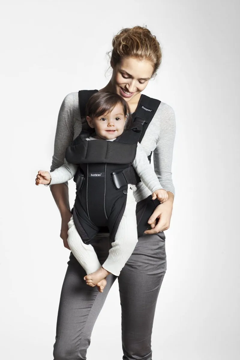 BabyBjorn Baby Carrier One - Black/Orange Lines