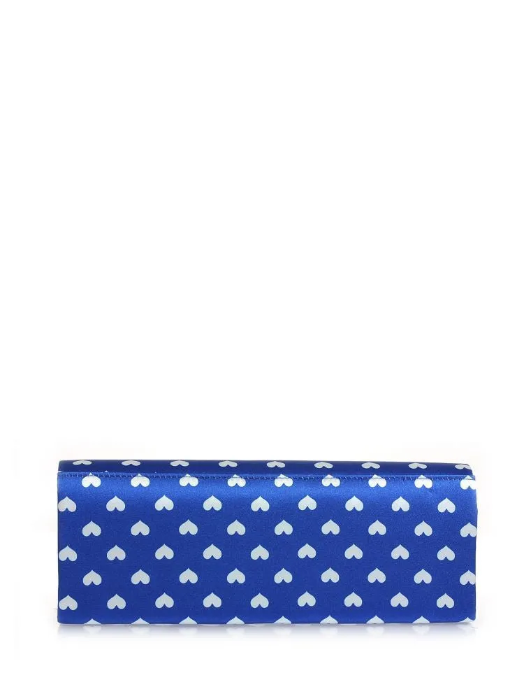 Bag Envy Scarlet Satin Heart Clutch Bag