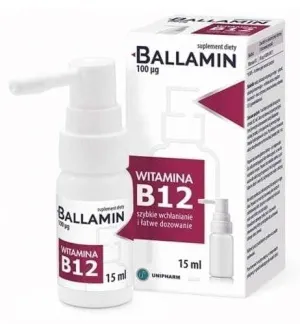 Ballamin aerosol 15ml, vitamin B12, cyanocobalamin