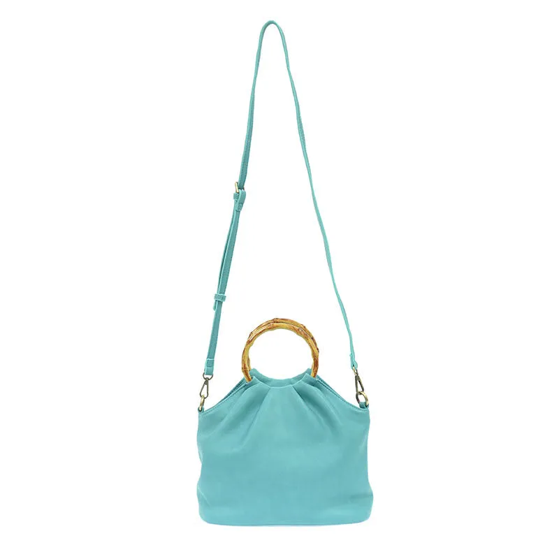 Bamboo Handle Pouf Bag