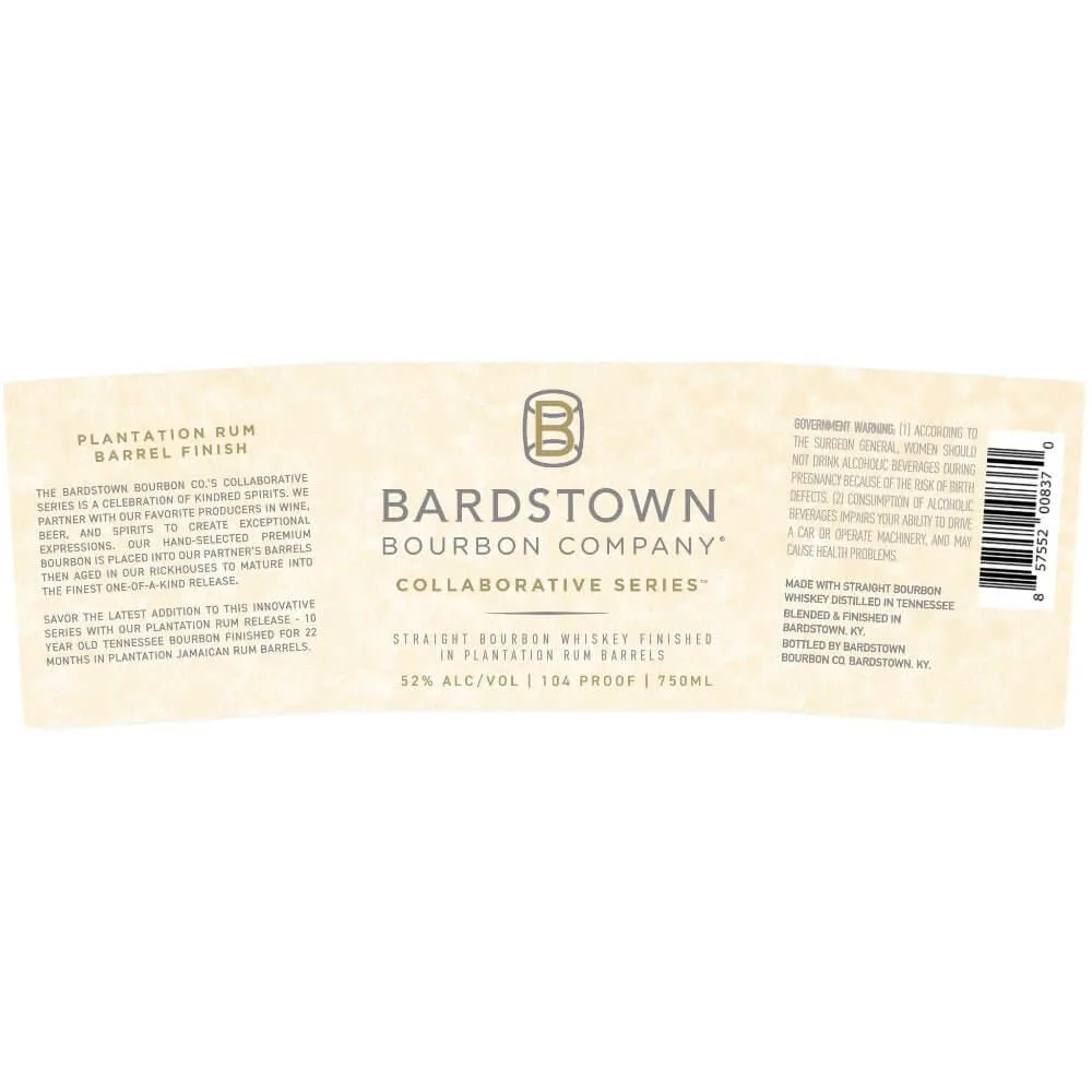Bardstown Bourbon Collaborative Series Plantation Rum Barrel Finish