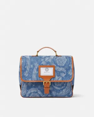 Barocco Kids Denim Jacquard Backpack
