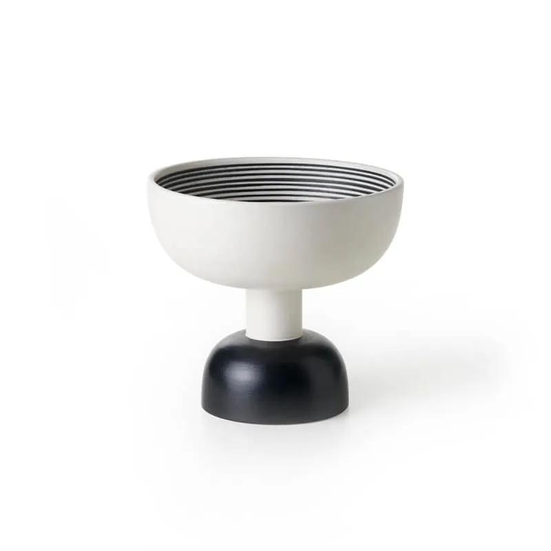 bitossi ettore sottsass black/white raised bowl H23cm