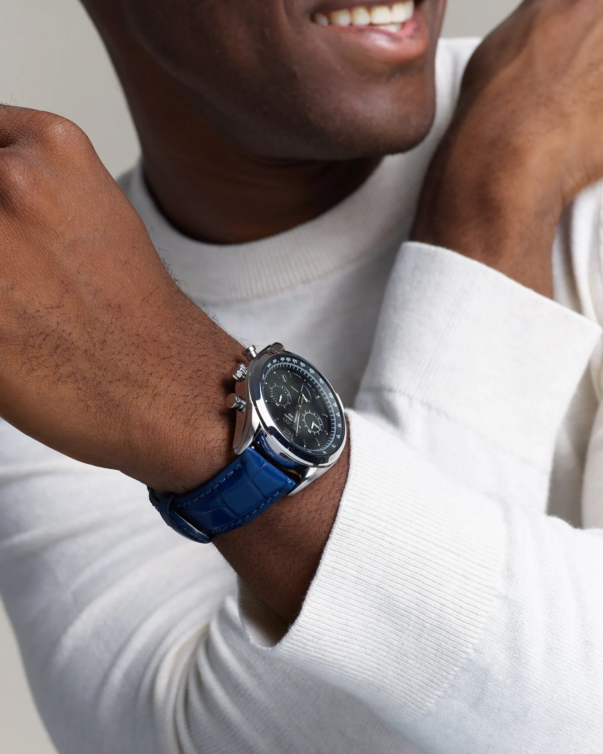 Blue Genuine Matte Alligator | h2022