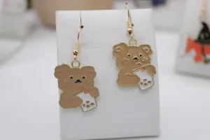 Boba bear earrings
