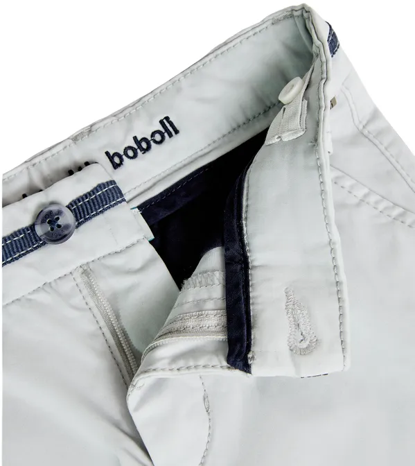Boboli Pantalone casual in saten elasticizzato da bambino 738020 7351 grigio chiaro
