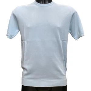 Bomboogie maglia girocollo in filo manica corta da uomo MM7015TKTP2 202 azzurro