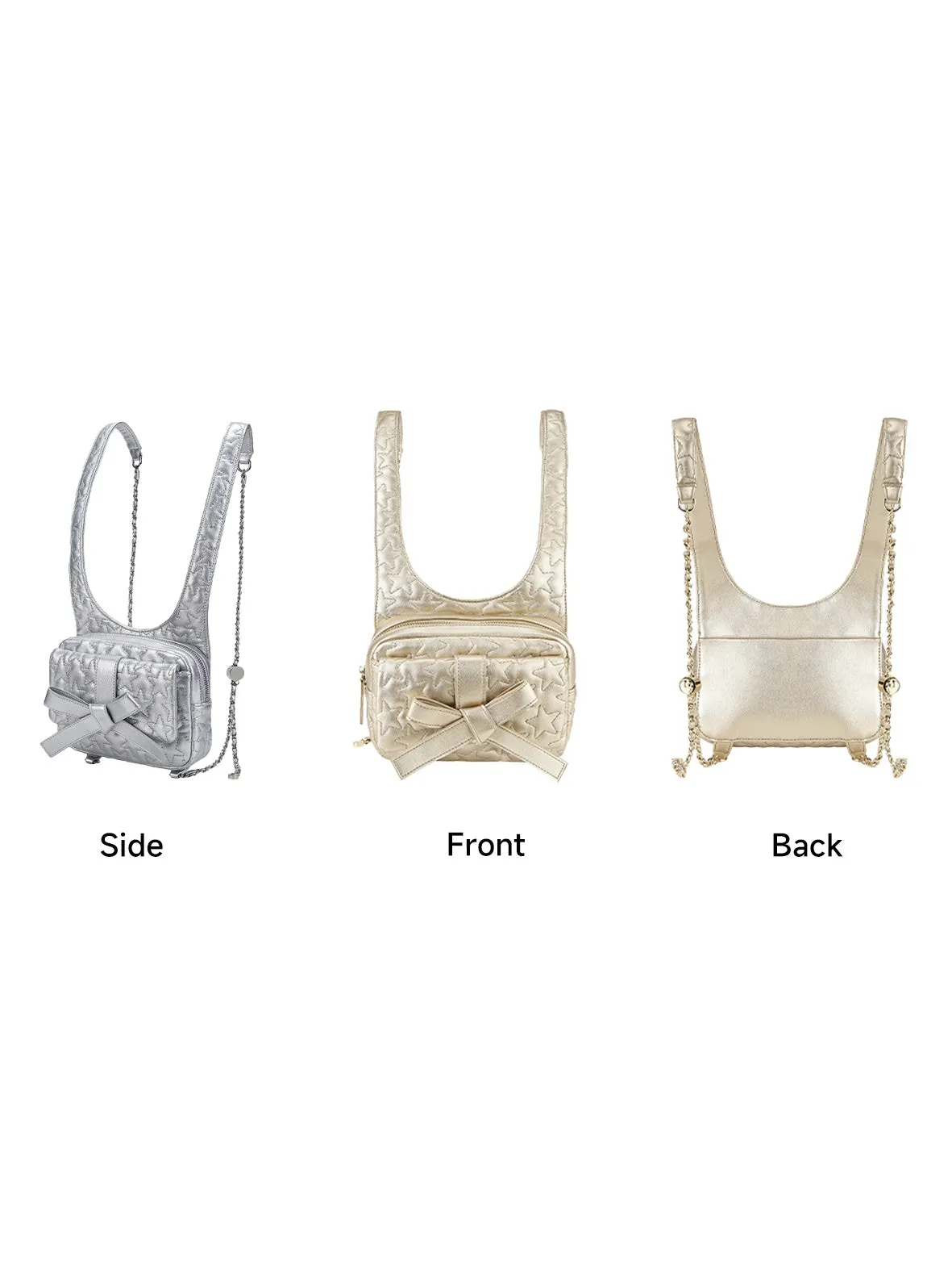 Bowknot Chain Small Backpack