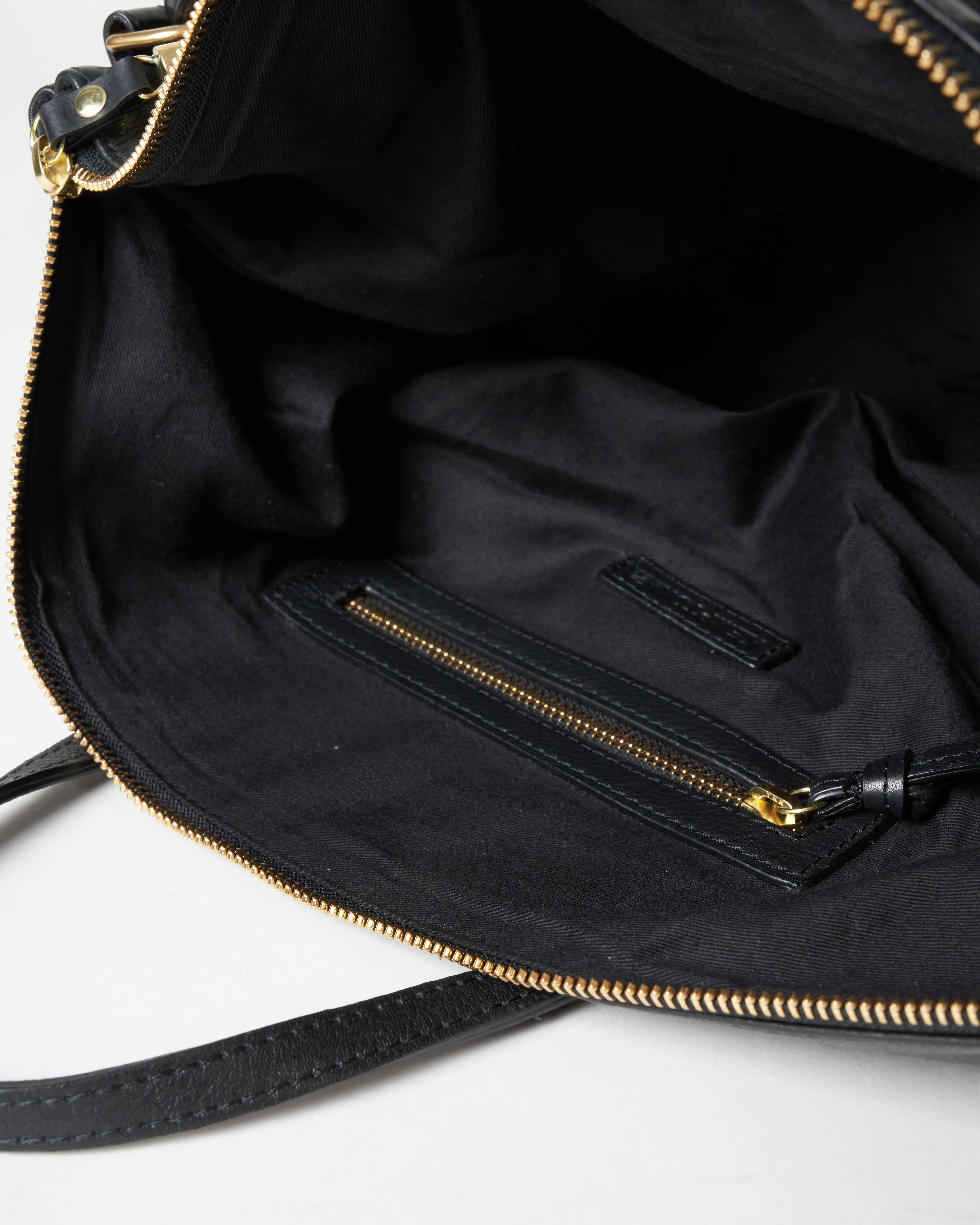 brass stud devon holdall bag - black