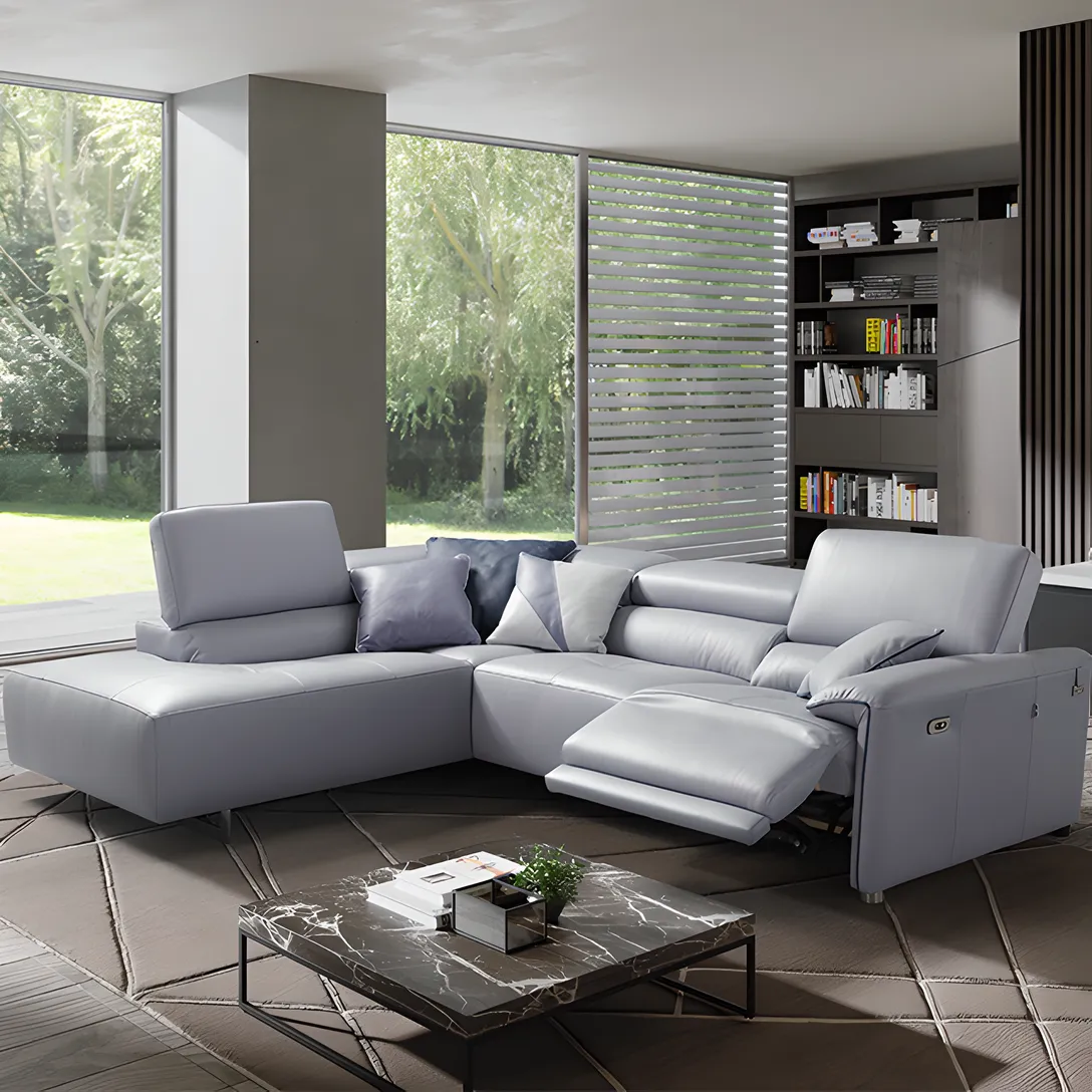 BROOKLYN Full Leather Power Motion Sectional – NT Concepts Italia