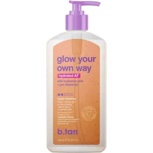 b.tan Glow Your Own Way Hydrated AF Face & Body Gradual Self Tan Gel 256ml