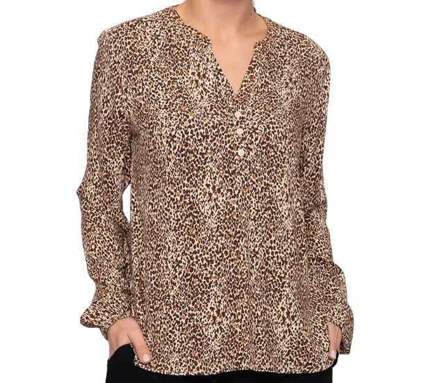 b.young camicia con scollo a V da donna Bymmjoella V Neck 20811208 201901 iced coffee mix