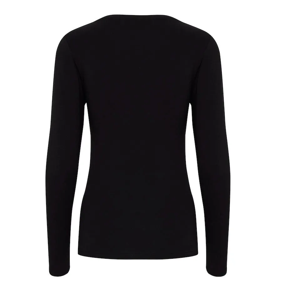 b.young t-shirt da donna manica lunga Pamila 20807594 80001 nero