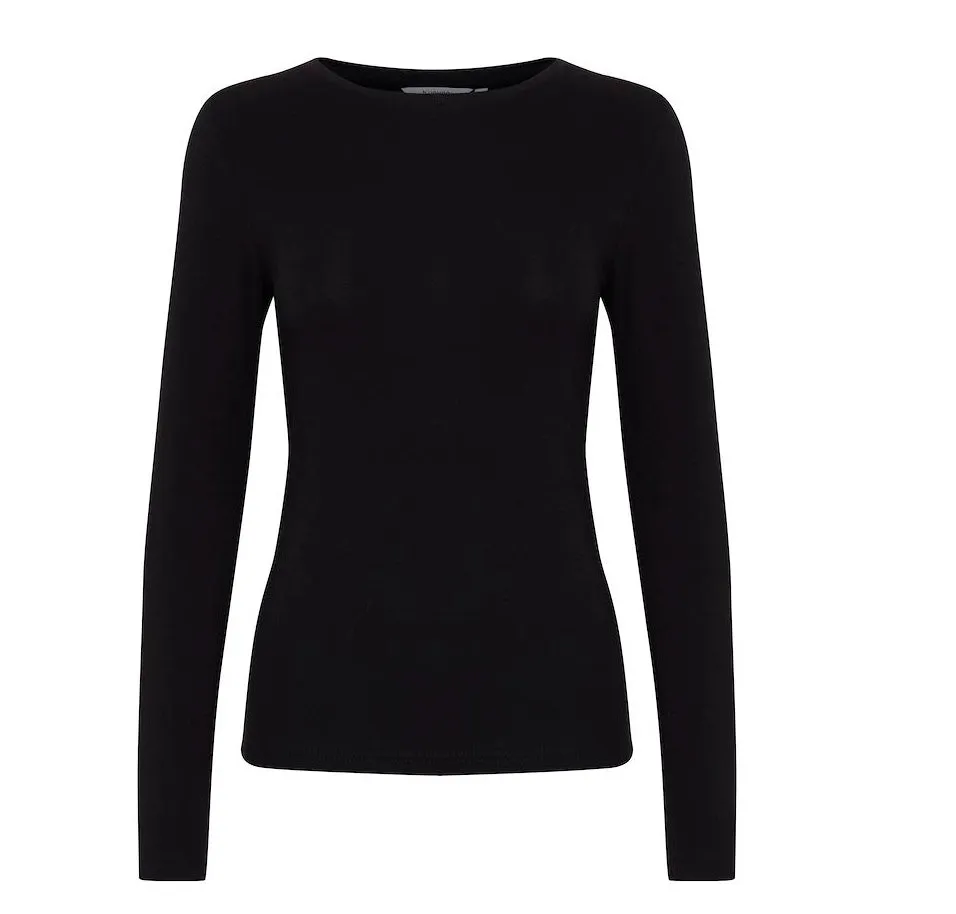 b.young t-shirt da donna manica lunga Pamila 20807594 80001 nero