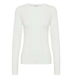 b.young t-shirt da donna manica lunga Pamila 20807594 80115 bianco latte