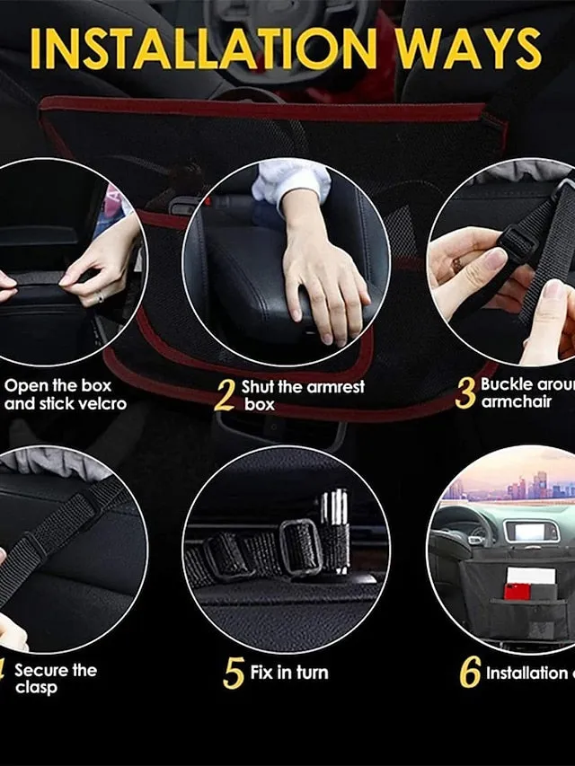 Car Net Pocket Handbag Holder, Durable Car Seat Storage and Handbag Holding Net, Thickened Polyester Fiber Hanging Storage Bag Between Car Seats for Carrier bag, Documents, Phone and More