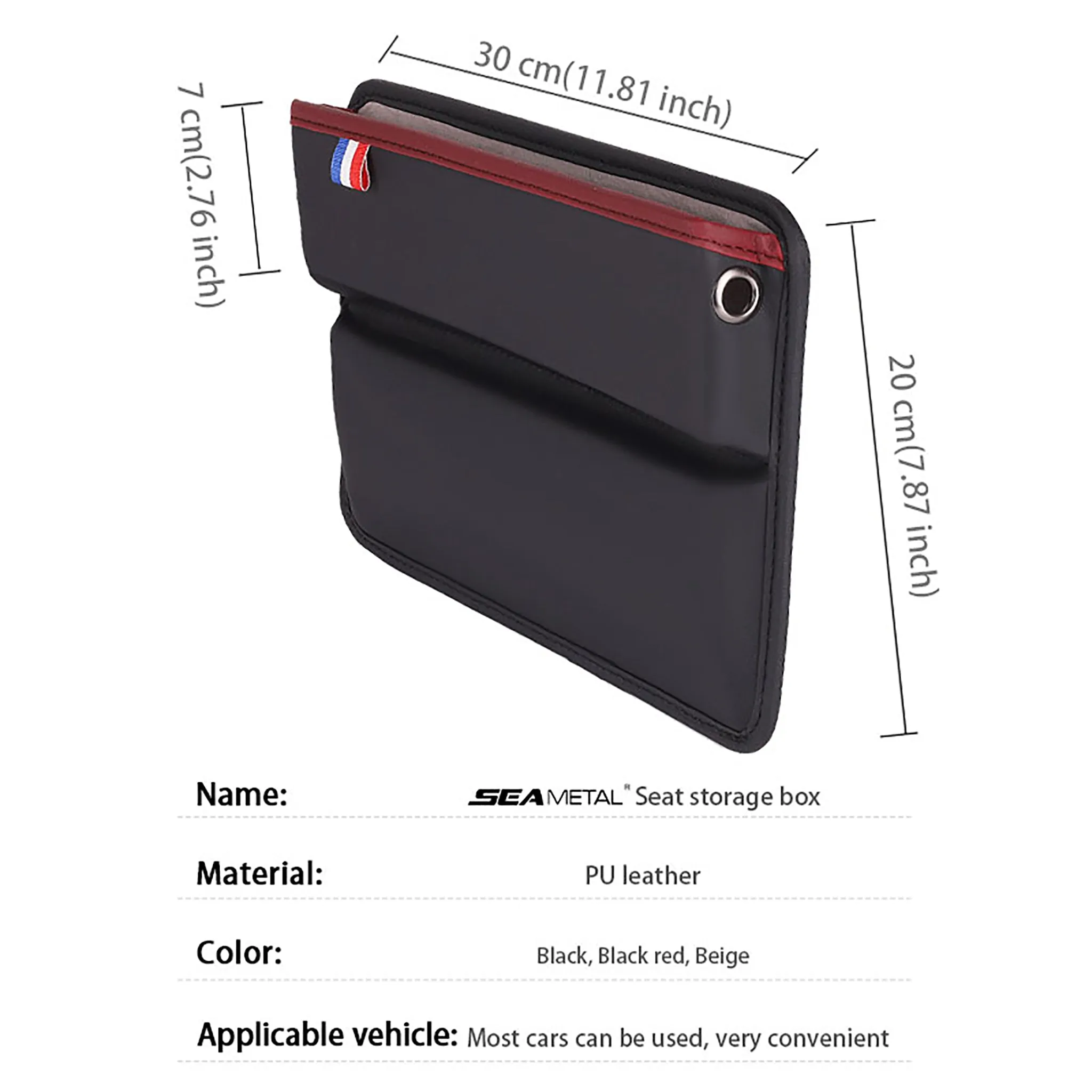 Car Seat Gap Filler Organizers PU Leather Auto Storage Pockets